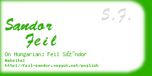 sandor feil business card